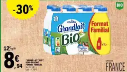 E.Leclerc GRAND LAIT BIO DEMI-ÉCRÉMÉ offre