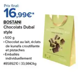 Costco BOSTANI Chocolats Dubaï style offre