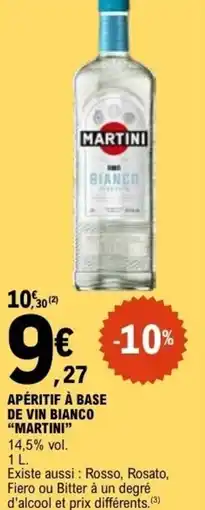 E.Leclerc APÉRITIF À BASE DE VIN BIANCO MARTINI offre