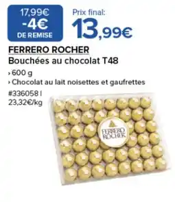 Costco FERRERO ROCHER Bouchées au chocolat T48 offre