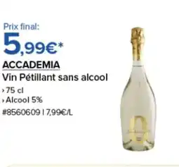 Costco ACCADEMIA Vin Pétillant sans alcool offre