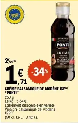 E.Leclerc CRÈME BALSAMIQUE DE MODÈNE IGP PONTI offre