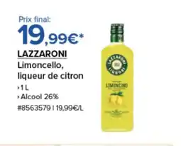 Costco LAZZARONI Limoncello, liqueur de citron offre