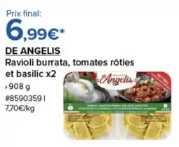 Costco DE ANGELIS Ravioli burrata, tomates rôties et basilic x2 offre