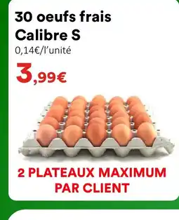 Hmarket 30 oeufs frais Calibre S offre