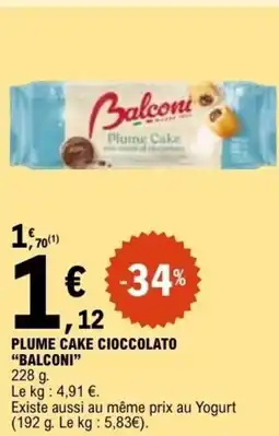 E.Leclerc PLUME CAKE CIOCCOLATO offre