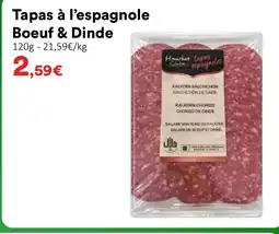 Hmarket Tapas à l'espagnole Boeuf & Dinde offre