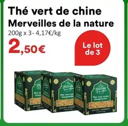 Hmarket MERVEILLES DE LA NATURE Thé vert de chine offre