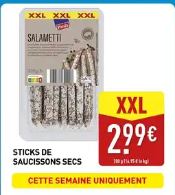ALDI Sticks de saucissons secs offre