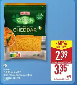 ALDI MILSANI Cheddar rapé offre