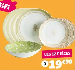 Gifi Gifi service vaisselle 12pcs offre