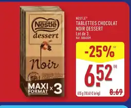 ALDI NESTLÉ Tablettes chocolat noir dessert offre