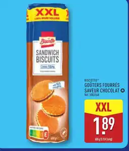 ALDI BISCOTTO Goûters fourrés saveur chocolat offre