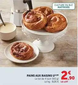 U Express U - pains aux raisins offre