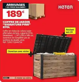 Brico Dépôt Signature - coffre de jardin signature pine offre
