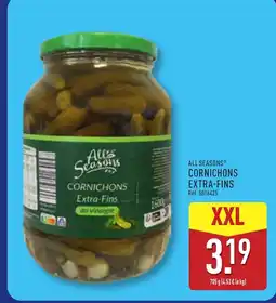 ALDI ALL SEASONS cornichons extra-fins offre