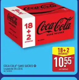 ALDI COCA-COLA Sans sucres offre