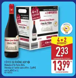 ALDI Côtes du rhône aop offre