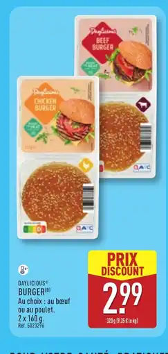 ALDI DAYLICIOUS Burger offre