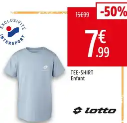 Intersport Lotto tee-shirt enfant offre