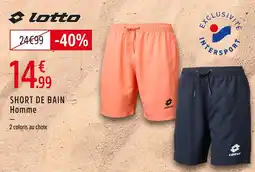 Intersport Lotto short de bain homme offre