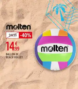 Intersport Molten ballon de beach volley offre