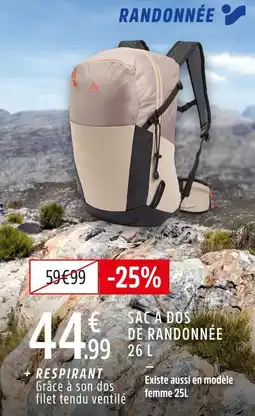 Intersport Sac à dos de randonnée 26l offre