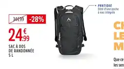 Intersport Mckinley sac à dos de randonnée 5 l offre