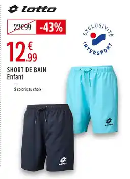 Intersport Lotto short de bain offre