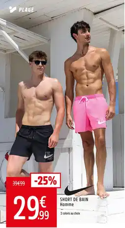 Intersport Nike short de bain homme offre