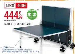 Intersport Table de tennis de table offre