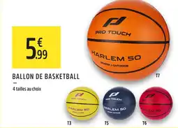 Intersport Pro touch ballon de basketball offre