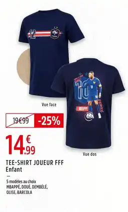 Intersport Tee-shirt joueur fff enfant offre