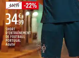 Intersport Short d'entraînement de football portugal offre