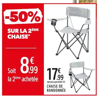 Chaise de randonnée