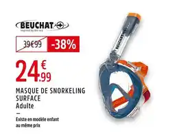 Intersport Beuchat masque de snorkeling surface offre