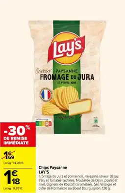Carrefour Chips paysanne lay's offre