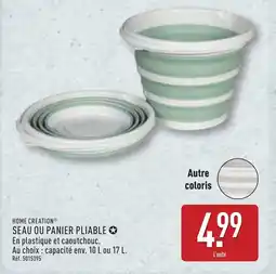 ALDI HOME CREATION Seau ou panier pliable offre