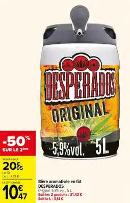 Carrefour Bière aromatisée en fût desperados offre