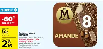 Bâtonnets glacés magnum