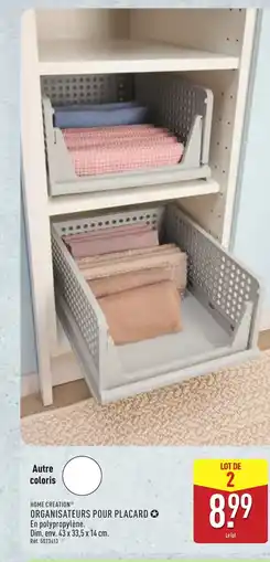ALDI HOME CREATION Organisateurs pour placard offre
