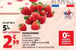 Auchan Fraises rondes offre