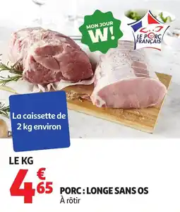 Auchan Porc longe sans os offre