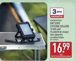 ALDI ADVENTURIDGE Batterie externe solaire offre