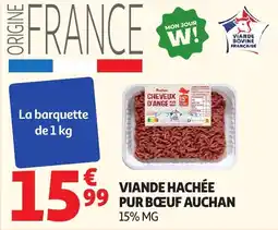 Auchan Viande hachée pur boeuf auchan offre