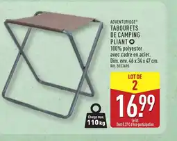 ALDI ADVENTURIDGE Tabourets de camping pliant offre