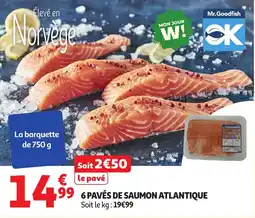 Auchan 6 pavés de saumon atlantique offre