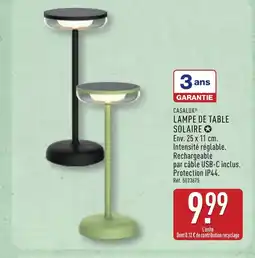 ALDI CASALUX Lampe de table solaire offre