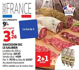 Auchan Saucisson sec le galibier offre