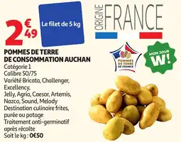 Auchan Pommes de terre de consommation auchan offre